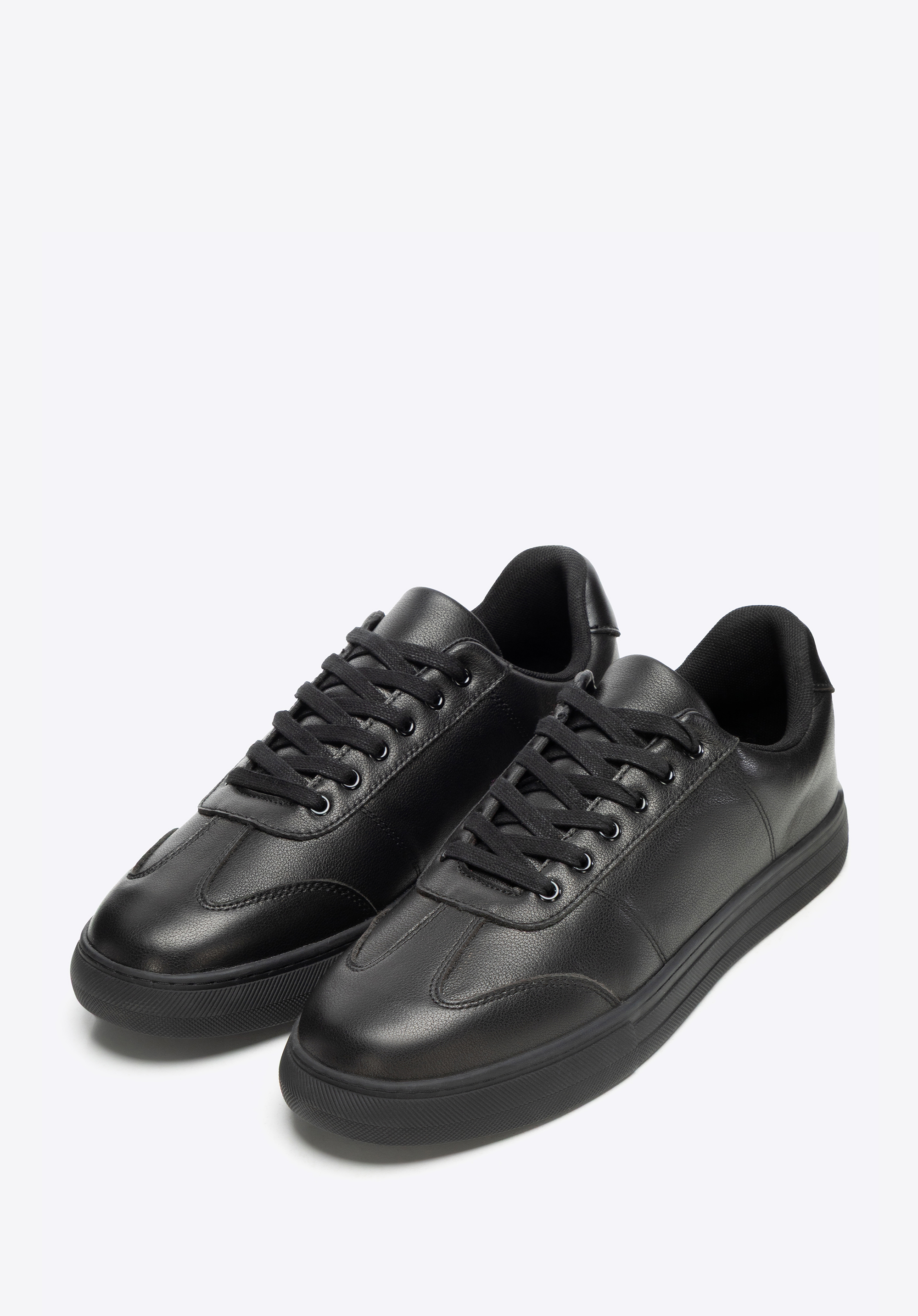 Męskie sneakersy ze skóry licowej, czarny, 101-M-513-1-43, Zdjęcie 1