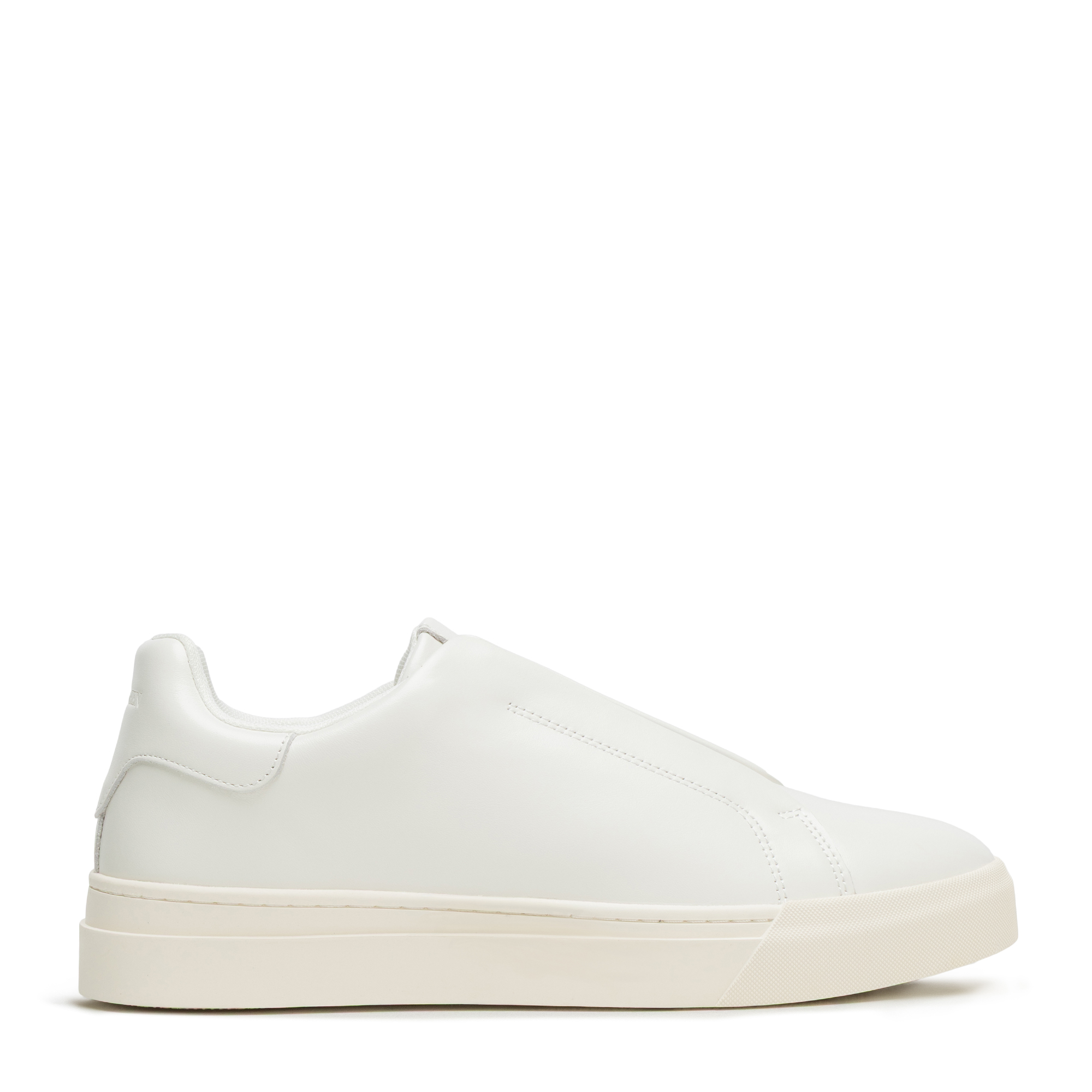 Pánske nazúvacie kožené sneakersy krémovo-biele 101-M-512-0, Vyberte variant lomená biela, Vyberte veľkosť 39