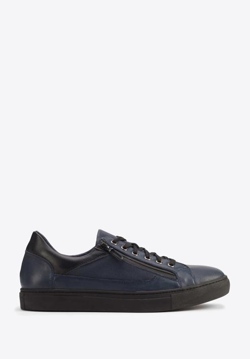 Shoes, navy blue, 93-M-501-N-44, Photo 1