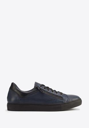 Shoes, navy blue, 93-M-501-N-42, Photo 1