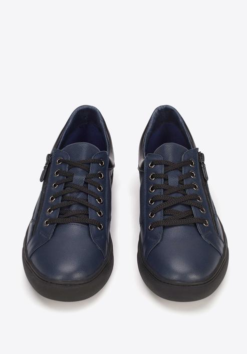 Shoes, navy blue, 93-M-501-N-41, Photo 3