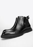 Men's leather Chelsea ankle boots, black, 97-M-511-1-41, Photo 7