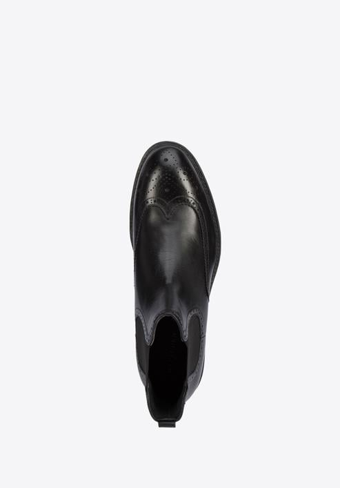 Men's leather Chelsea boots, black, 95-M-700-4-42, Photo 5