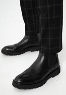 Men's leather Chelsea boots, black, 97-M-514-4-40, Photo 15
