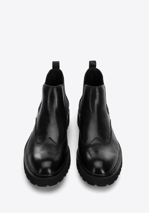 Men's leather Chelsea boots, black, 97-M-514-1-44, Photo 3