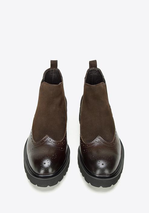 Men's Chelsea boots, brown, 97-M-513-4-45, Photo 3