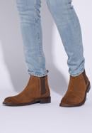 Men's suede Chelsea boots, brown, 95-M-510-Z-45, Photo 15