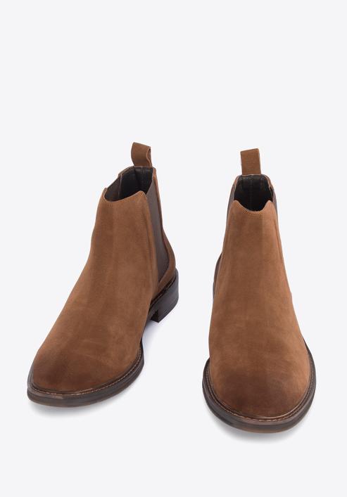 Men's suede Chelsea boots, brown, 95-M-510-Z-44, Photo 2