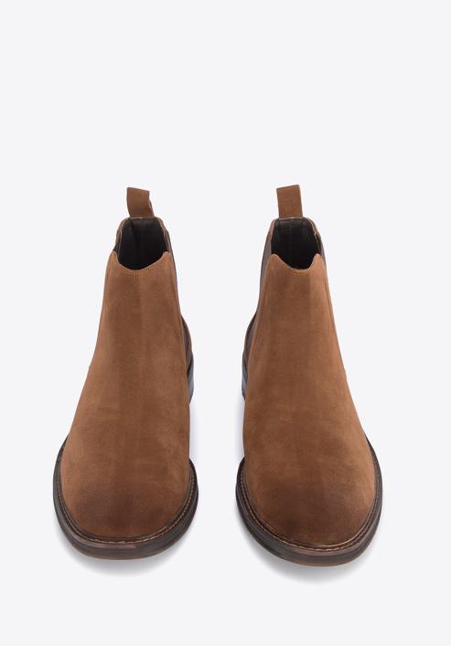 Men's suede Chelsea boots, brown, 95-M-510-Z-44, Photo 3
