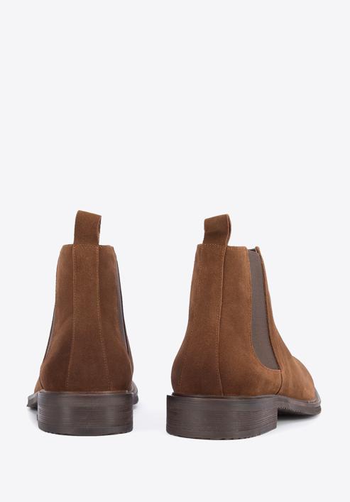 Men's suede Chelsea boots, brown, 95-M-510-Z-44, Photo 4