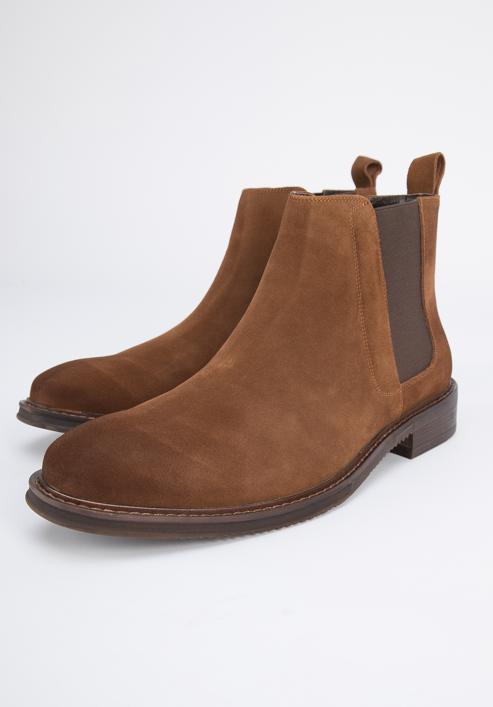 Men's suede Chelsea boots, brown, 95-M-510-Z-39, Photo 7
