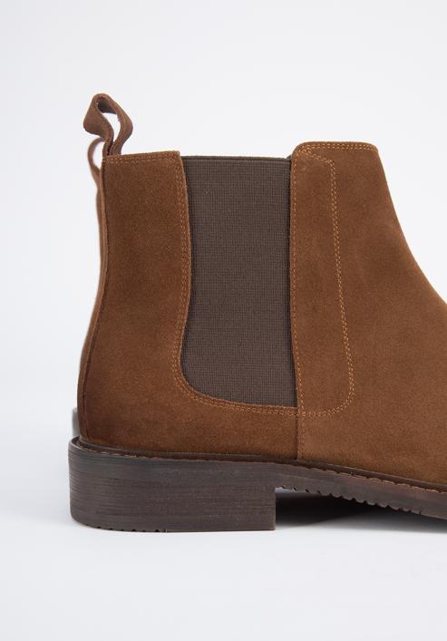 Men's suede Chelsea boots, brown, 95-M-510-Z-44, Photo 8