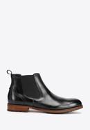 Men's leather Chelsea boots, black, 95-M-509-3-45, Photo 1