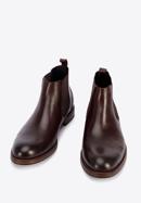 Men's leather Chelsea boots, burgundy, 95-M-509-4-45, Photo 2