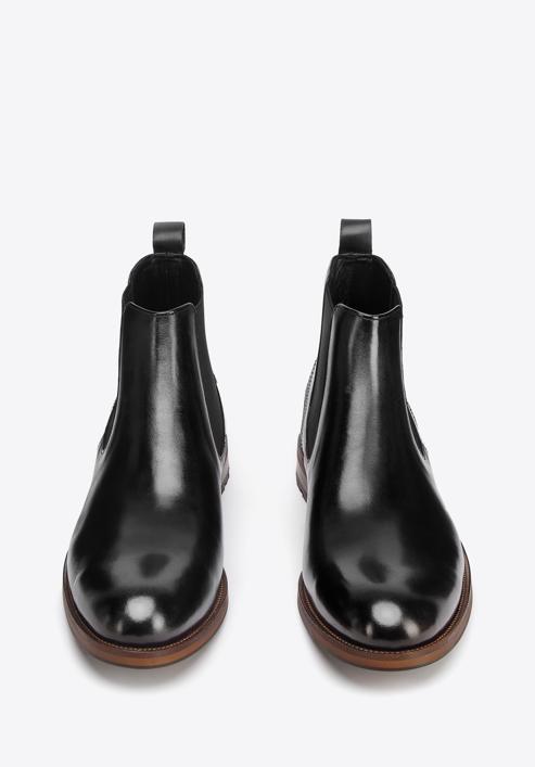 Men's leather Chelsea boots, black, 95-M-509-4-44, Photo 3