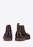 Men's leather Chelsea boots, burgundy, 95-M-509-4-45, Photo 4