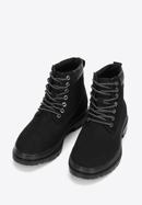 Men's lace up work nubuck boots, black, 97-M-500-5-43, Photo 2