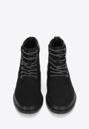 Men's lace up work nubuck boots, black, 97-M-500-Z-40, Photo 3