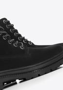 Men's lace up work nubuck boots, black, 97-M-500-5-43, Photo 8