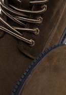 Men's lace up work nubuck boots, dark green, 97-M-500-5-42, Photo 8