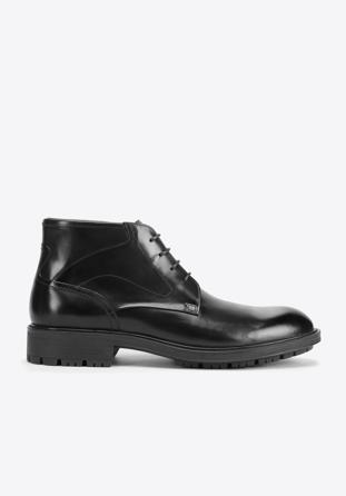 Men's classic leather lace up boots, black, 93-M-523-1-42, Photo 1