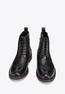 Men's leather lace up boots., black, 95-M-511-5-40, Photo 2