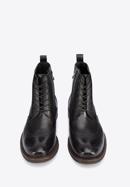 Men's leather lace up boots., black, 95-M-511-1-42, Photo 3