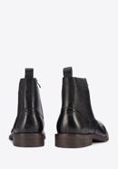 Men's leather lace up boots., black, 95-M-511-1-40, Photo 4