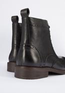 Men's leather lace up boots., black, 95-M-511-1-42, Photo 7