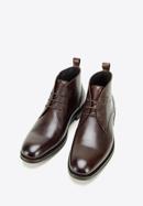 Men's leather lace up boots, dark brown, 97-M-505-5-44, Photo 2