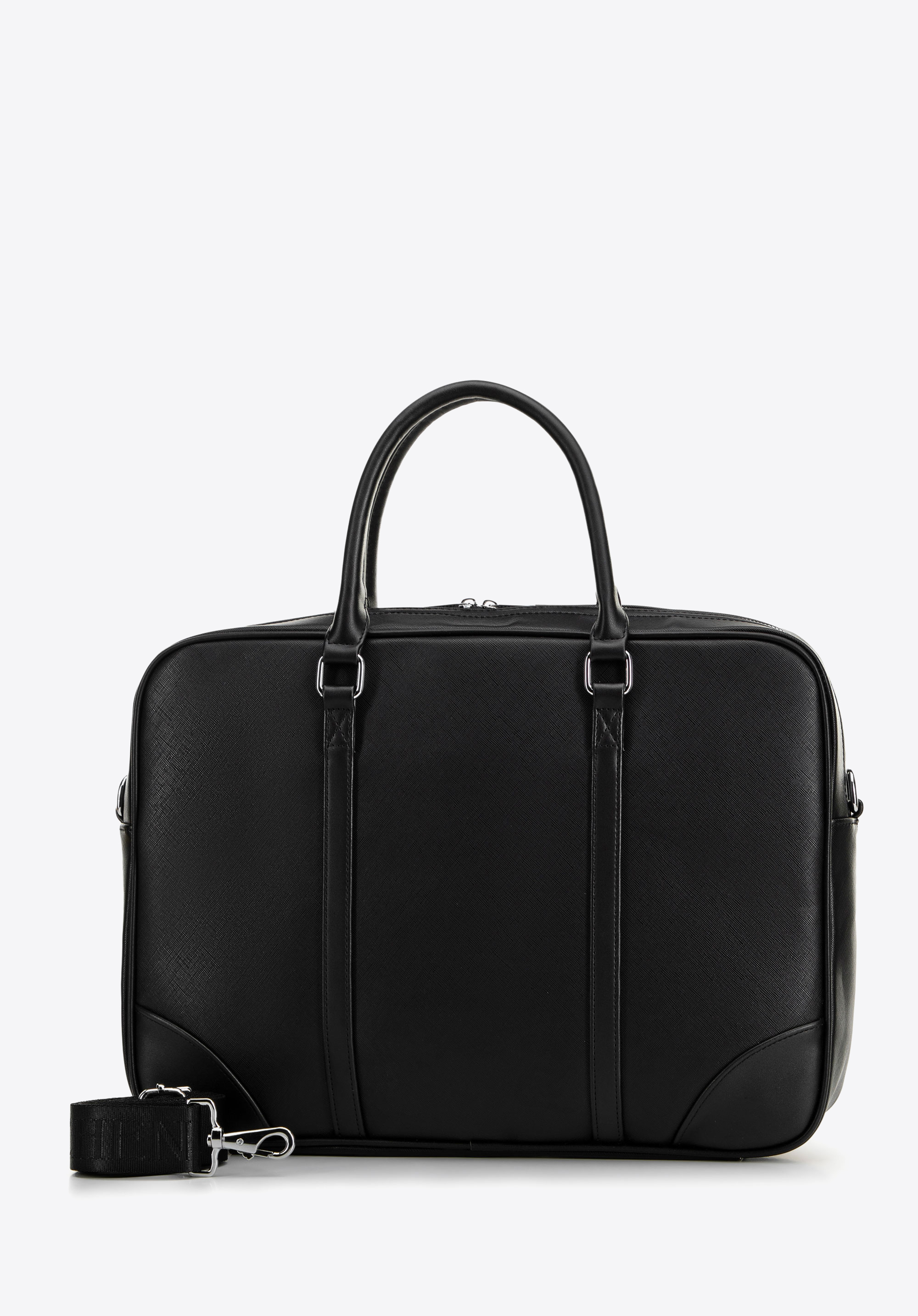 Black and sales white laptop bag