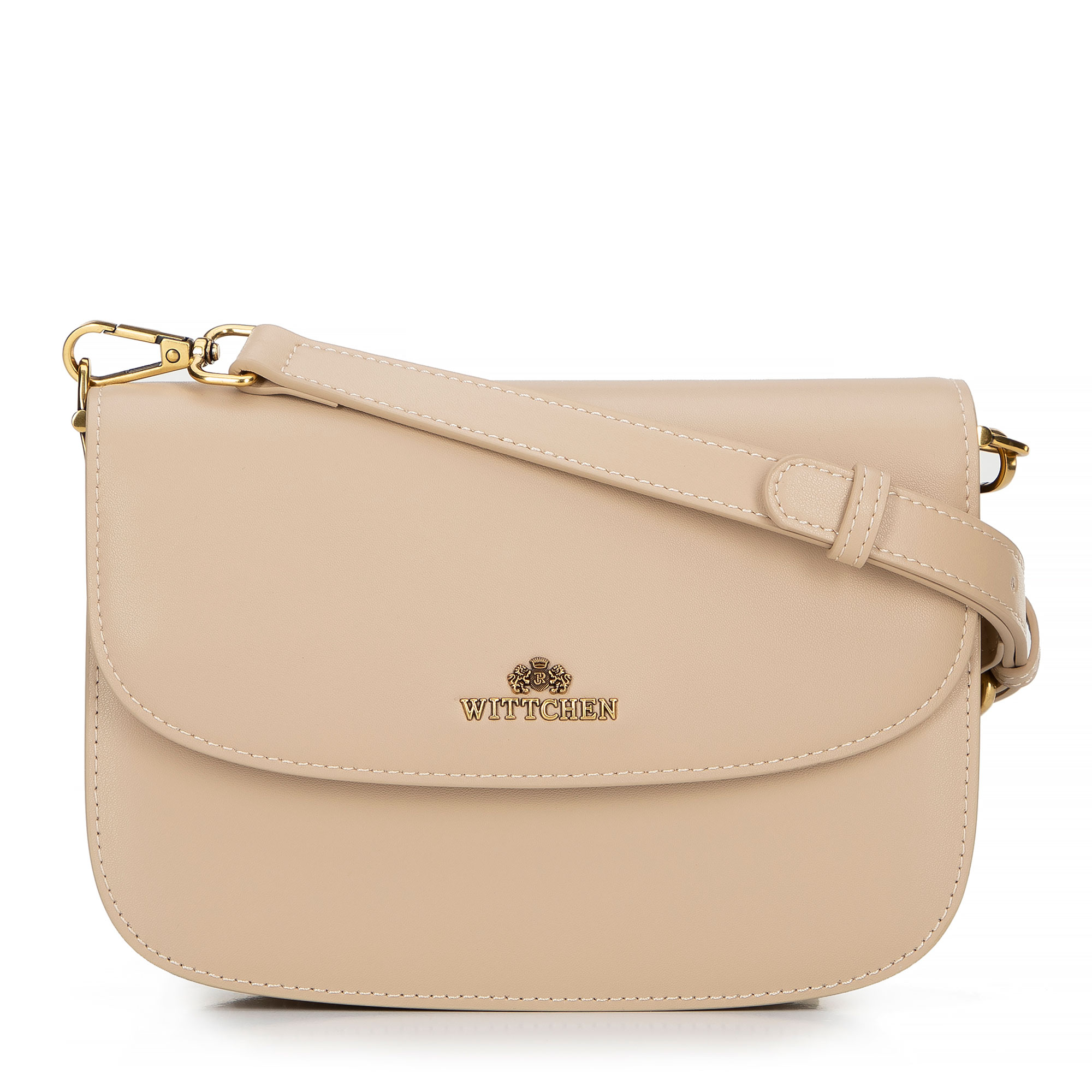Dámska crossbody z prírodnej kože béžová 100-4E-214-9