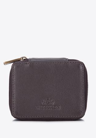 Leather mini cosmetic case, dark brown, 98-2-003-5, Photo 1