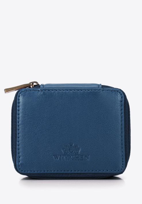 Leather mini cosmetic case, blue, 98-2-003-55, Photo 1