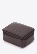 Leather mini cosmetic case, dark brown, 98-2-003-Y, Photo 2