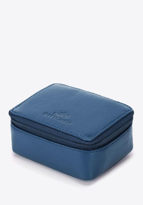 Leather mini cosmetic case, blue, 98-2-003-Y, Photo 2
