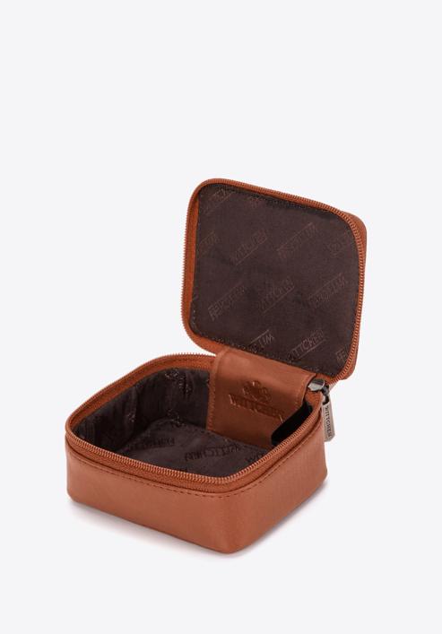 Leather mini cosmetic case, brown, 98-2-003-0, Photo 3