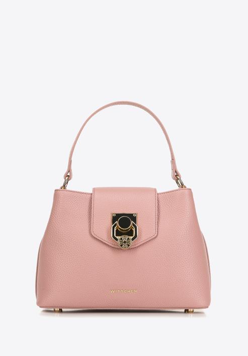 Leather mini tote bag, pink, 98-4E-613-9, Photo 1