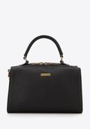 Faux leather mini tote bag, black, 98-4Y-012-Y, Photo 1