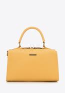 Faux leather mini tote bag, yellow, 98-4Y-012-Y, Photo 1