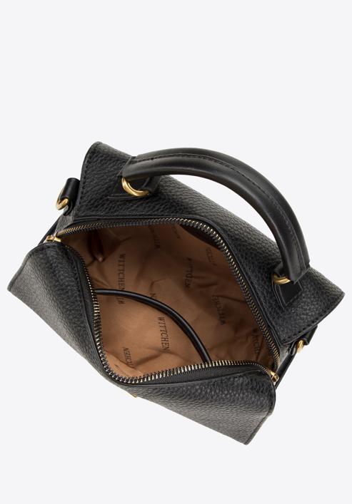 Faux leather mini tote bag, black, 98-4Y-012-Y, Photo 3