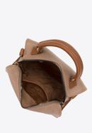 Faux leather mini tote bag, brown, 98-4Y-012-1, Photo 3