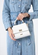 Mini tote bag with a braided handle, off white, 97-4Y-221-4, Photo 16