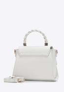 Mini tote bag with a braided handle, off white, 97-4Y-221-4, Photo 2