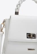 Mini tote bag with a braided handle, off white, 97-4Y-221-4, Photo 4