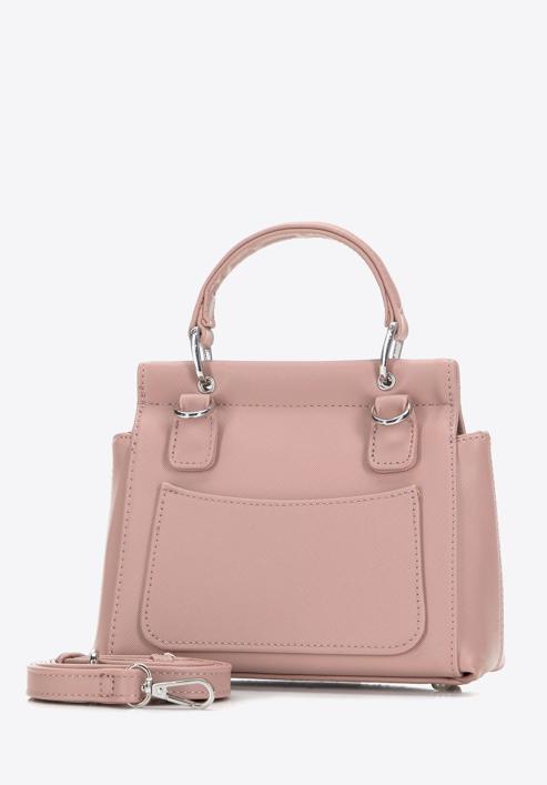 Mini faux leather tote bag, muted pink, 98-4Y-212-P, Photo 2