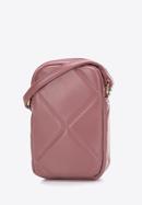 Quilted faux leather mobile phone cross bodybag, muted pink, 97-2Y-230-0, Photo 2