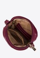 Quilted faux leather mobile phone cross bodybag, plum, 97-2Y-230-S, Photo 3