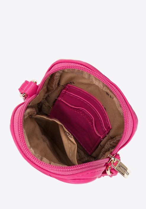 Quilted faux leather mobile phone cross bodybag, pink, 97-2Y-230-4, Photo 3