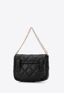 Women's quilted faux leather waist bag with studs, black, 96-3Y-226-1, Photo 3